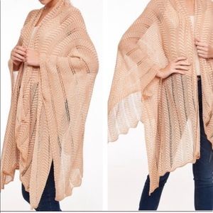 ❌FIRM❌New- Open Knit Cardigan Wrap w/ Arm Holes
